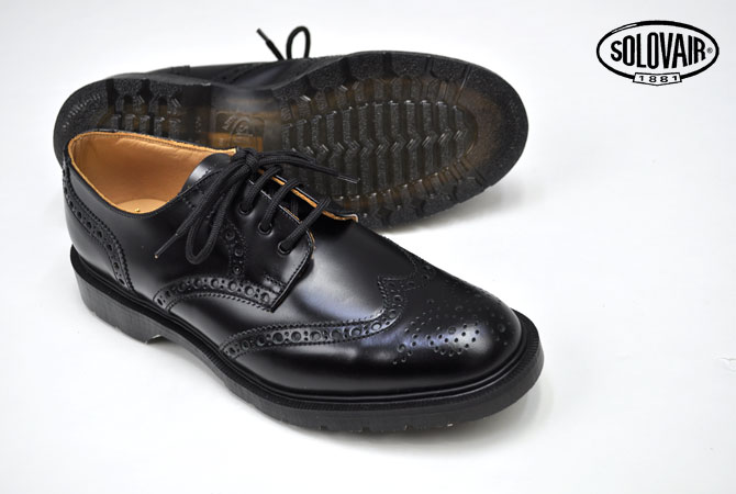 Solovair 4Eye Derby Brogue Shoe(Hi-Shine)