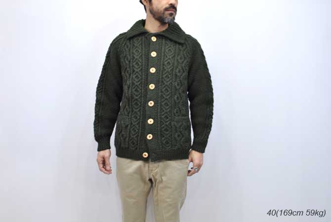 INVERALLAN Lumber Cardigan With Collar/40