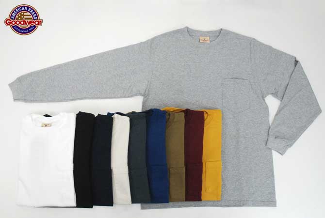 GOOD WEAR L/S Crew Neck Pocket Tee