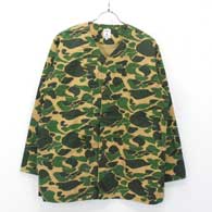 South2 West8 V Neck Army Shirt (Printed Flannel / Camouflage)