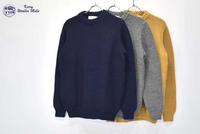 Kerry Woollen Mills Pearl Stitch Crew Neck Lite