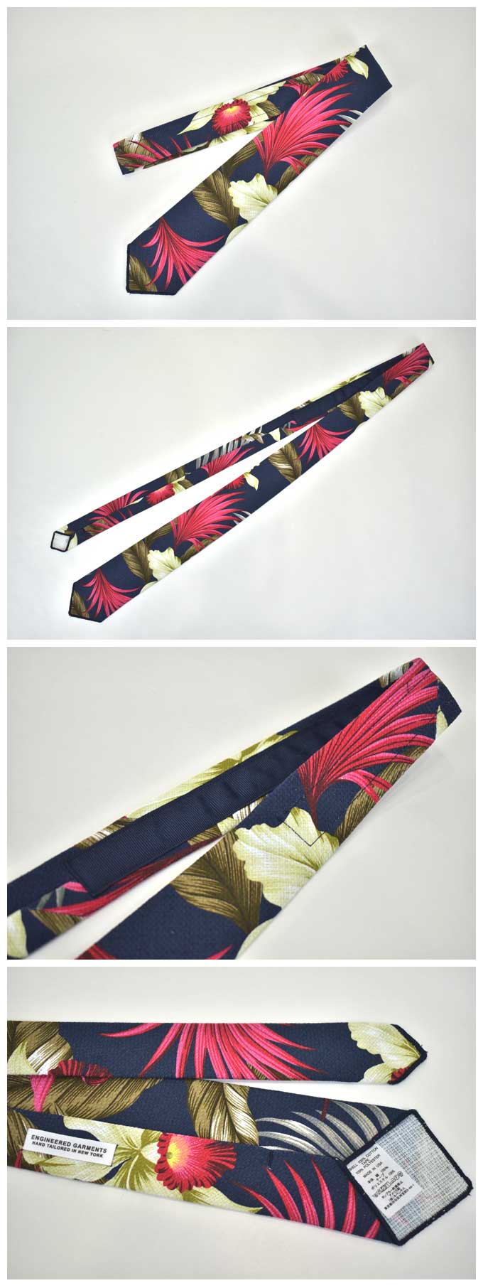 ENGINEERED GARMENTS Neck Tie(Hawaiian Floral Java Cloth) 