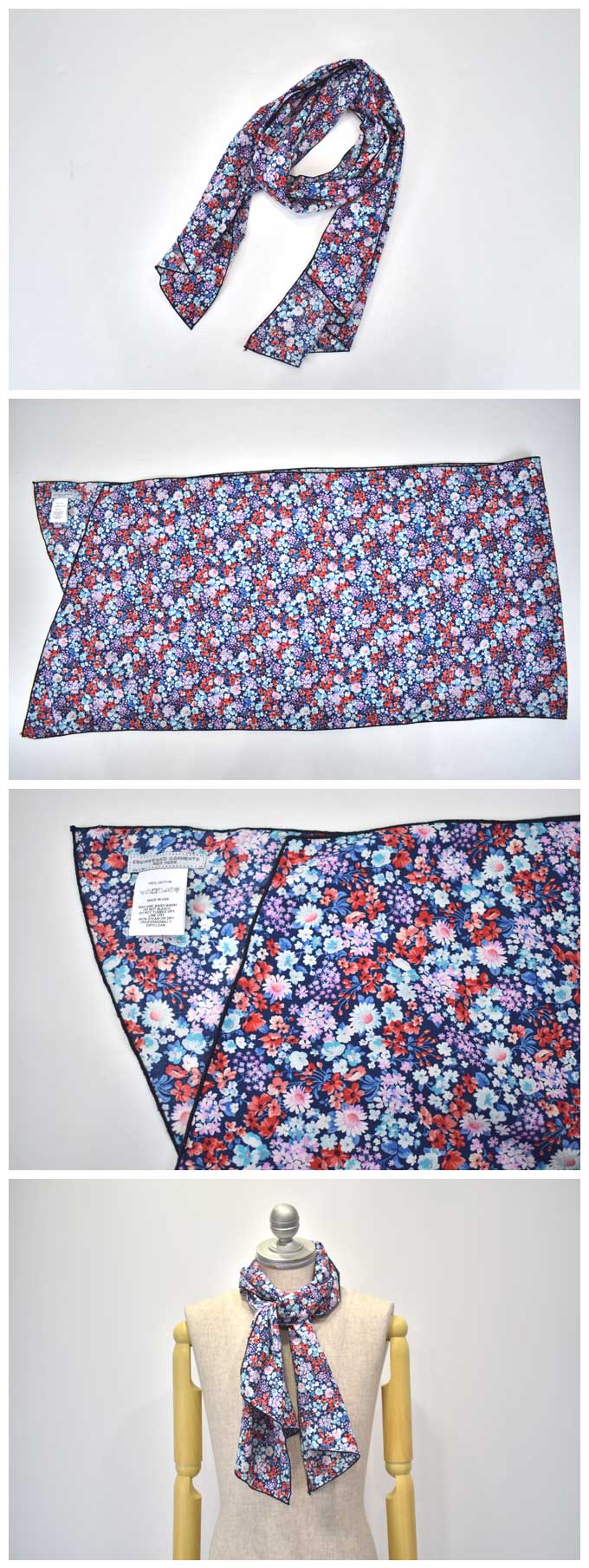 ENGINEERED GARMENTS Long Scarf (Floral Lawn)