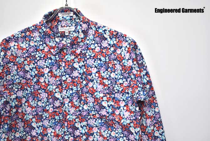 ENGINEERED GARMENTS Short Collar Shirt (Floral Lawn)