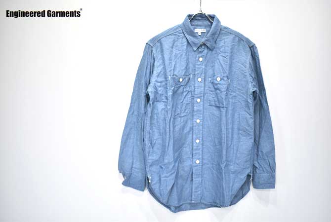 送料無料（沖縄配送） engineered garments chambray vest ワーク 青