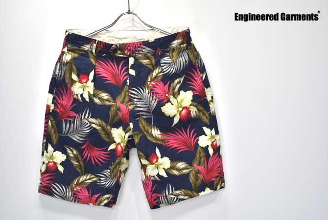 ENGINEERED GARMENTS Sunset Short(Hawaiian Floral Java Cloth)