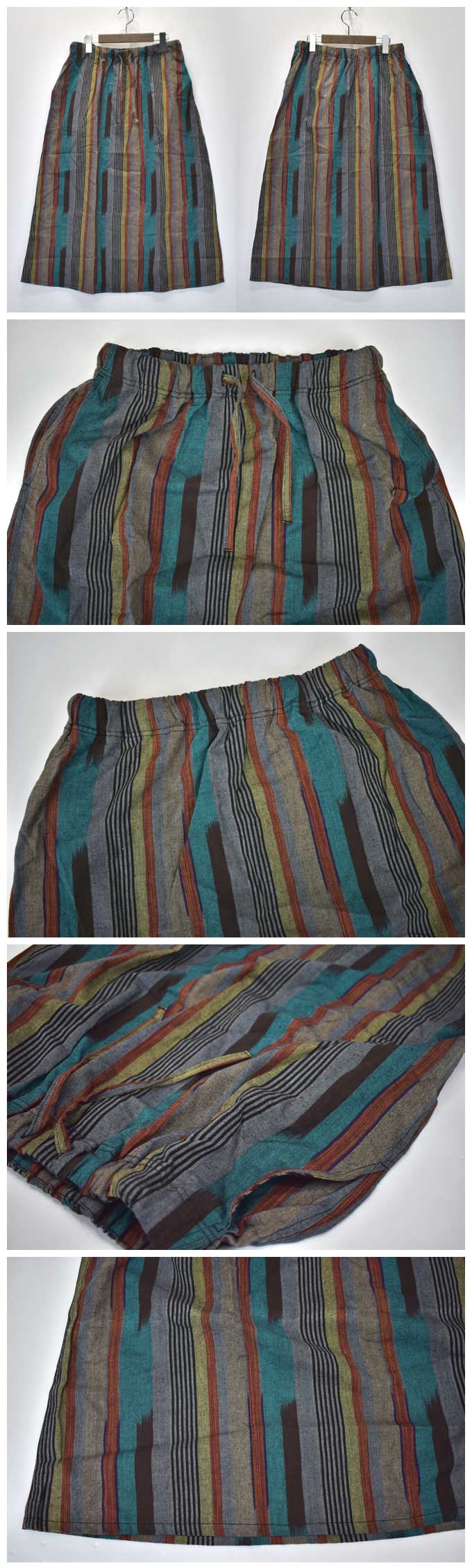 South2 West8 String Skirt (Cottoon Cloth/Splashed Pattern) 