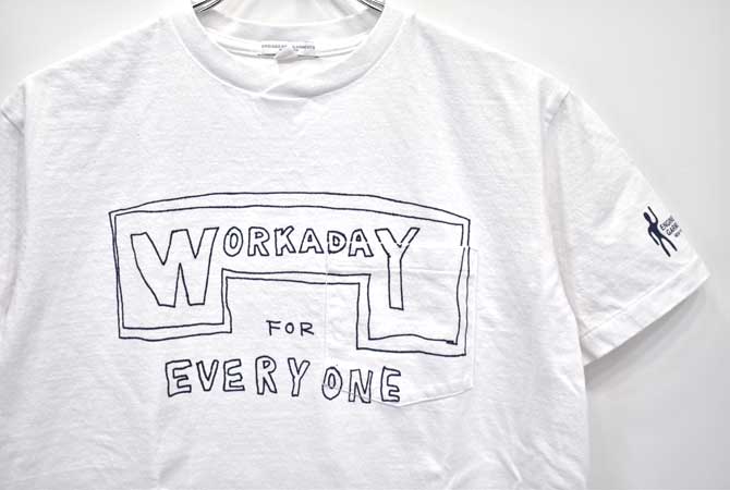 ENGINEERED GARMENTS 【Workaday】Print Crossover Neck Pocket Tee(Workaday For Everyday) 