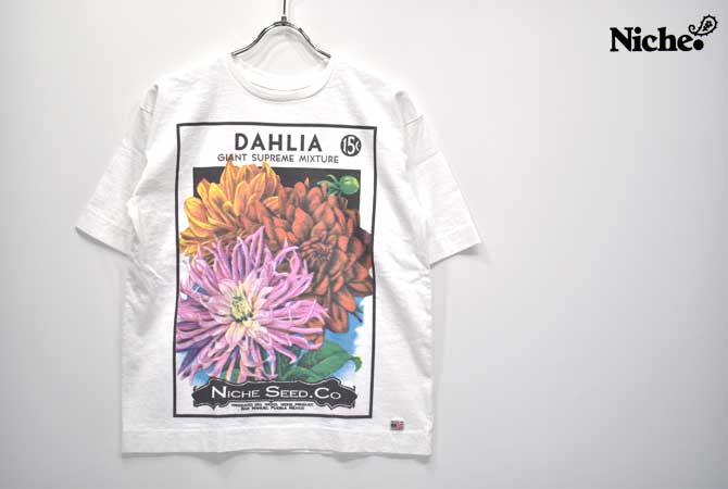 Niche (THIS TIME inc.) Flower Seeds T-Shirts(Dahlia) 