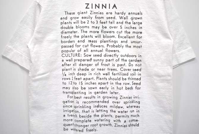 Niche (THIS TIME inc.) Flower Seeds T-Shirts(Zinnia)  
