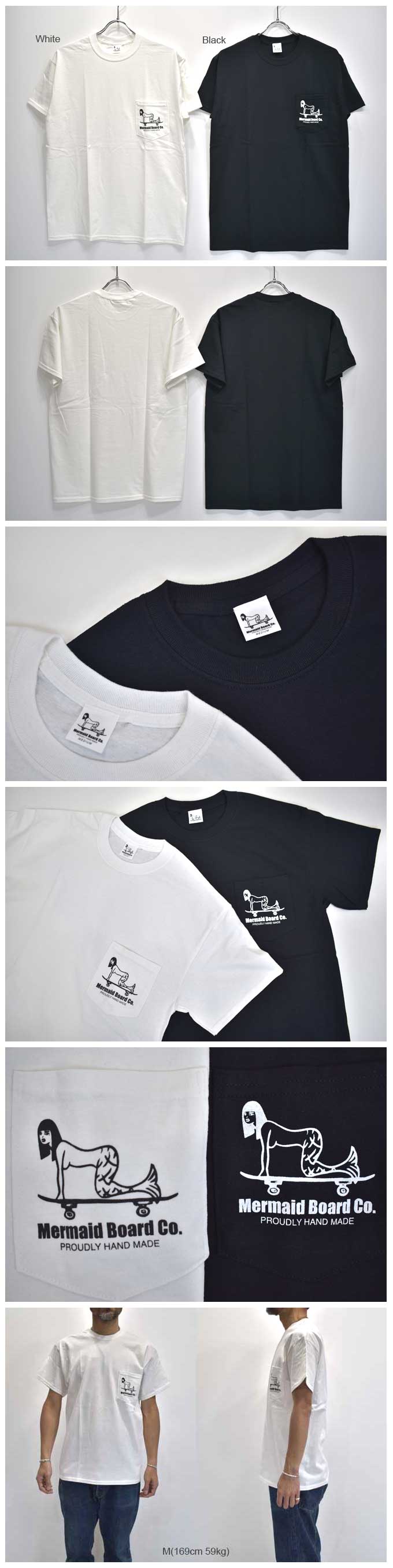 Niche (THIS TIME inc.) DISKHA＋Niche.Marmaid Board Company Pocket T-Shirt