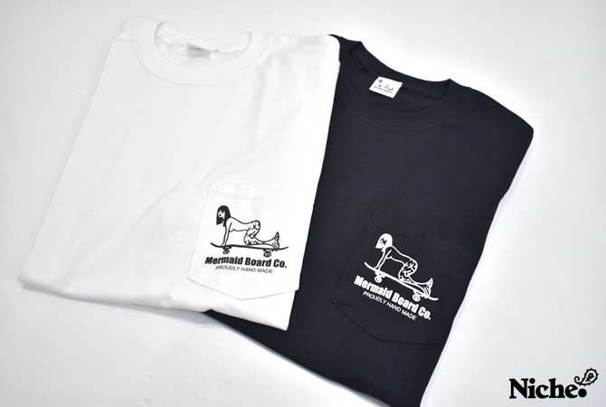 Niche (THIS TIME inc.) DISKHA＋Niche.Marmaid Board Company Pocket T-Shirt